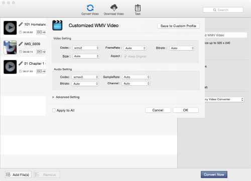 screenshot of avc free for mac